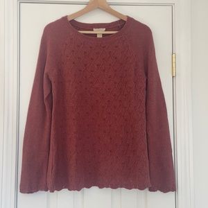 LOFT eyelet detailed sweater